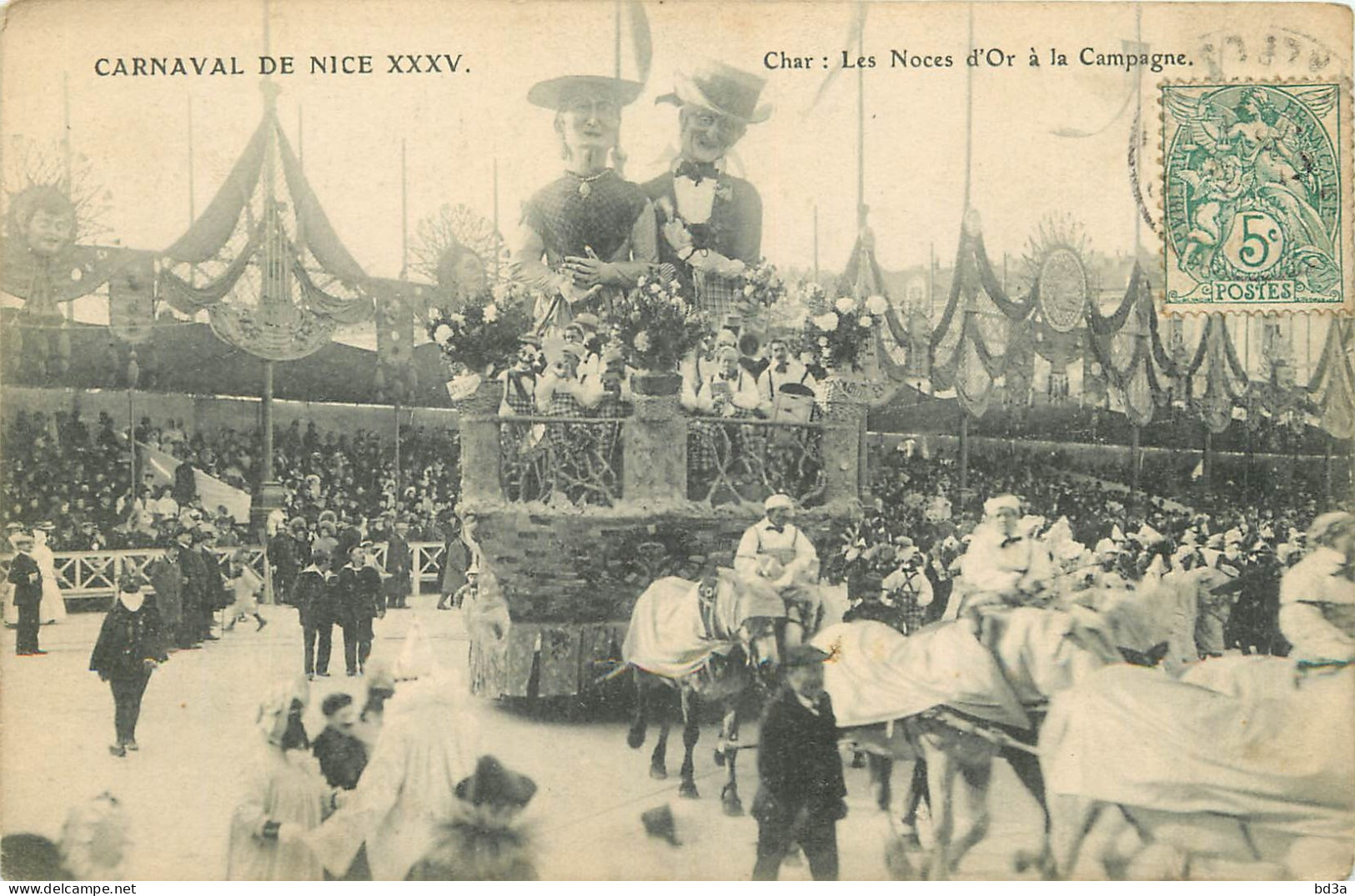 06 - CARNAVAL DE NICE XXXV -  CHAR  : LES NOCES D'OR A LA CAMPAGNE - Carnaval