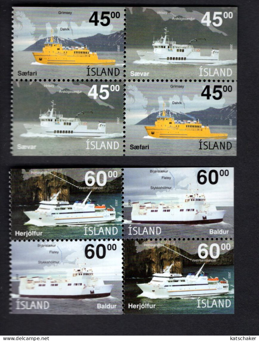 2022485564 2003 SCOTT 990C 991C (XX)  POSTFRIS MINT NEVER HINGED - BOOKLET PANE FERRIES - Ungebraucht