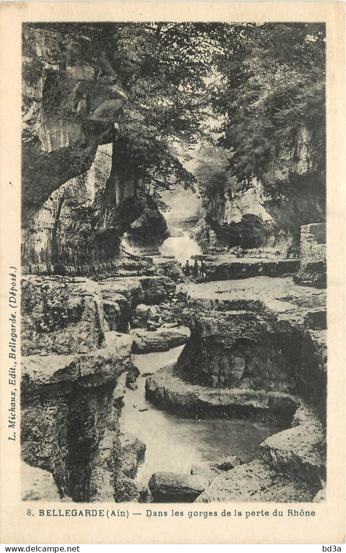 01 - BELLEGARDE - DANS LES GORGES DE LA PERTE DU RHONE - Bellegarde-sur-Valserine