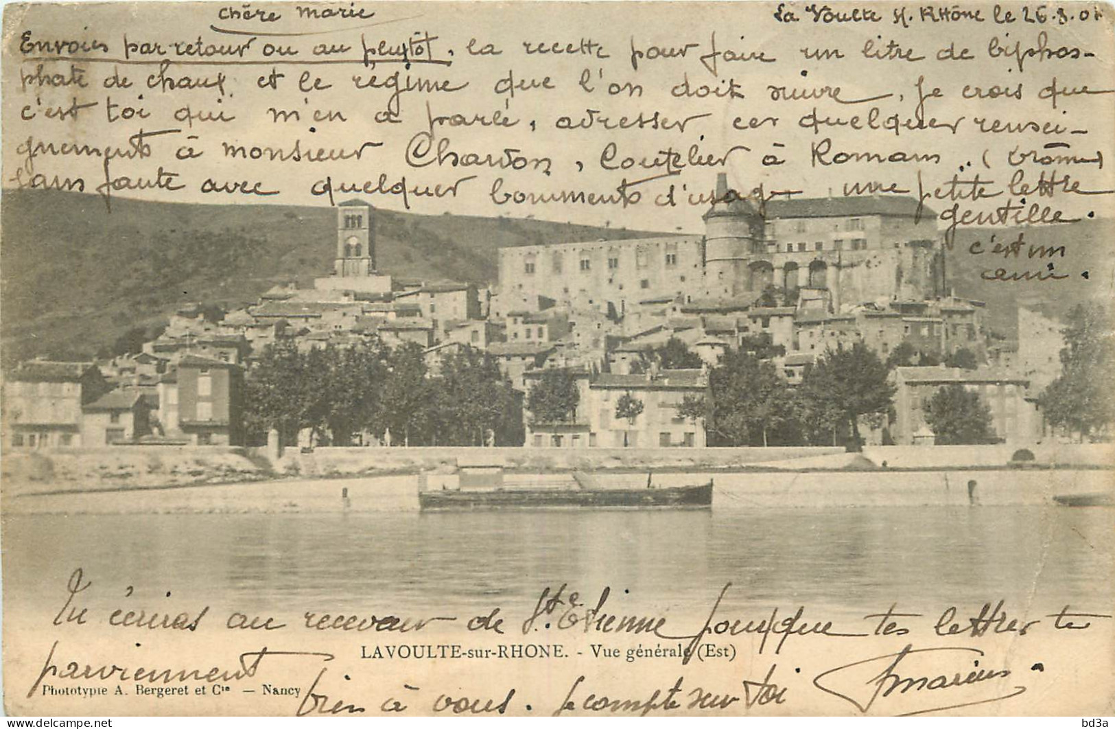 07 - LA VOULTE SUR RHONE - VUE GENERALE - EST - La Voulte-sur-Rhône