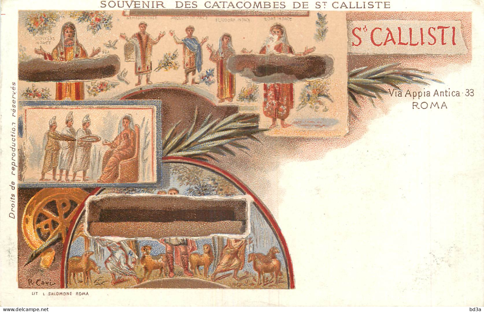 ROME - ROMA - SOUVENIR DES CATACOMBES DE ST CALLISTE - Autres Monuments, édifices