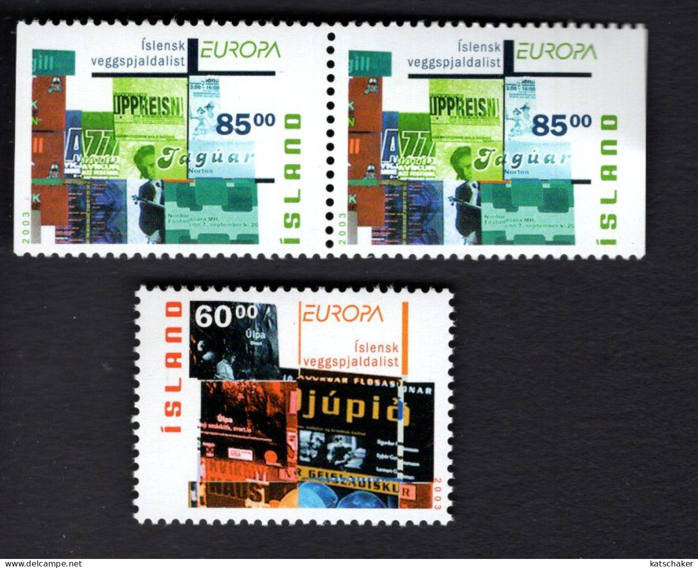 2022488354 2003 SCOTT 993 994 (XX)  POSTFRIS MINT NEVER HINGED - EUROPA ISSUE - POSTER ART - Unused Stamps