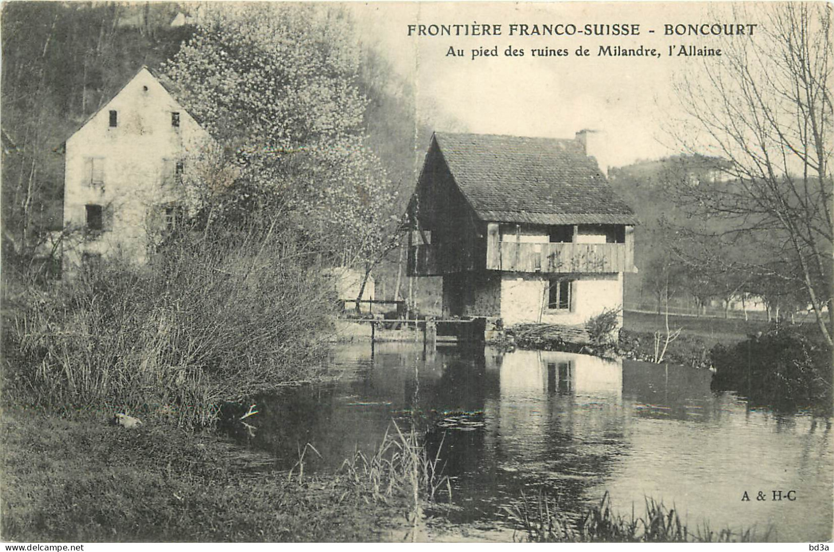 SUISSE -  BONCOURT -  AU PIED DES RUINES DE MILANDRE - L'ALLAINE - Sonstige & Ohne Zuordnung