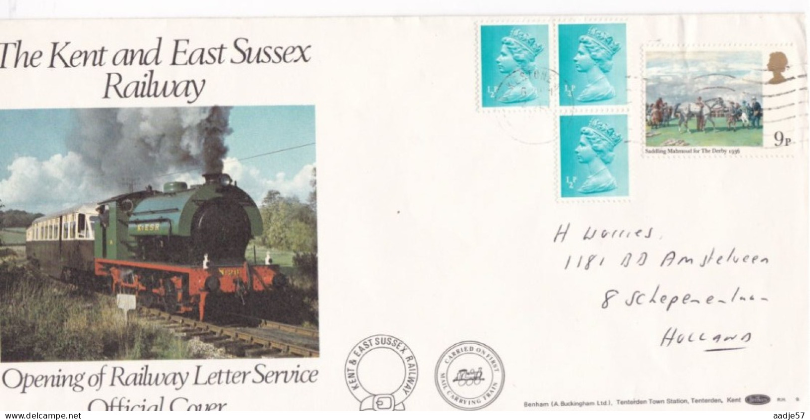 GB Engeland  1973 The Kent And East Sussex Railway Opening Of Railway Letter Service - Trains
