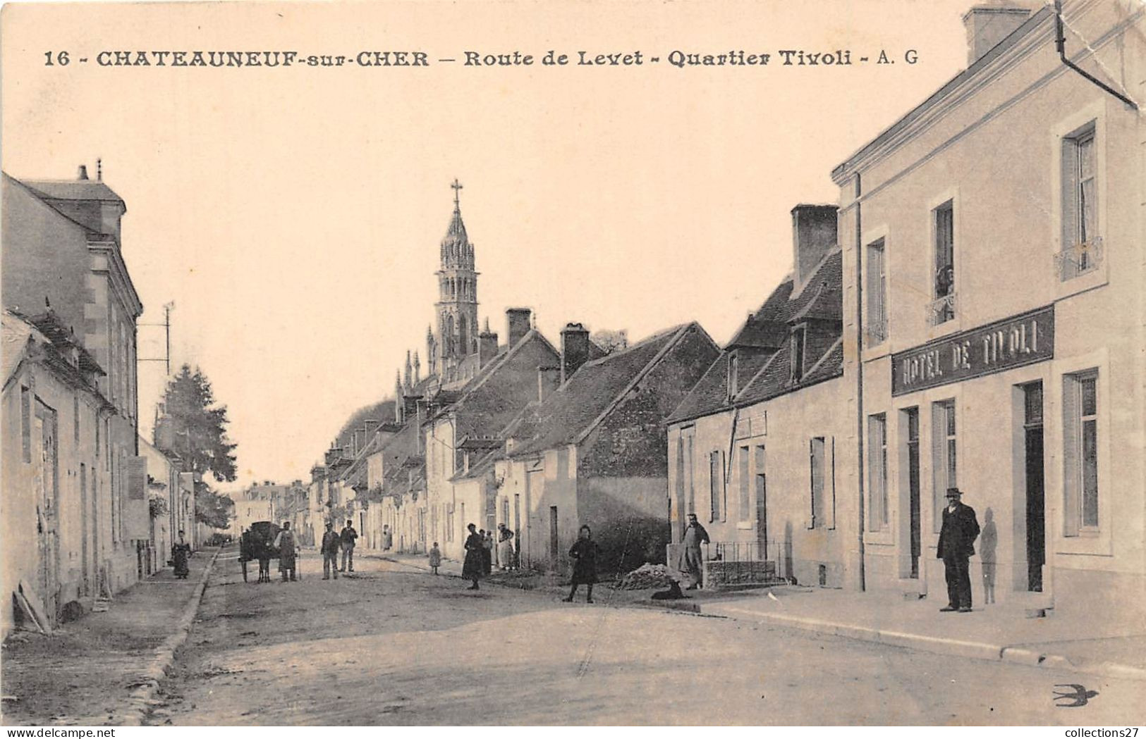 18-CHATEAUNEUF-SUR-CHER- ROUTE DE LEVET QUARTIER TIVOLI - Chateauneuf Sur Cher
