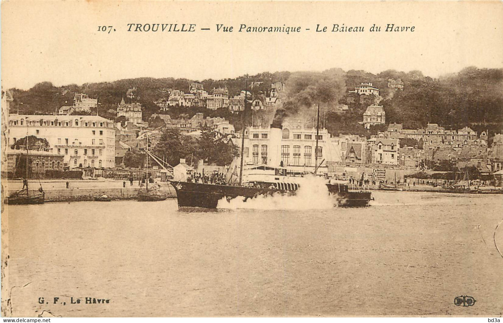 14 - TROUVILLE - VUE PANORAMIQUE - LE BATEAU DU HAVRE - Trouville