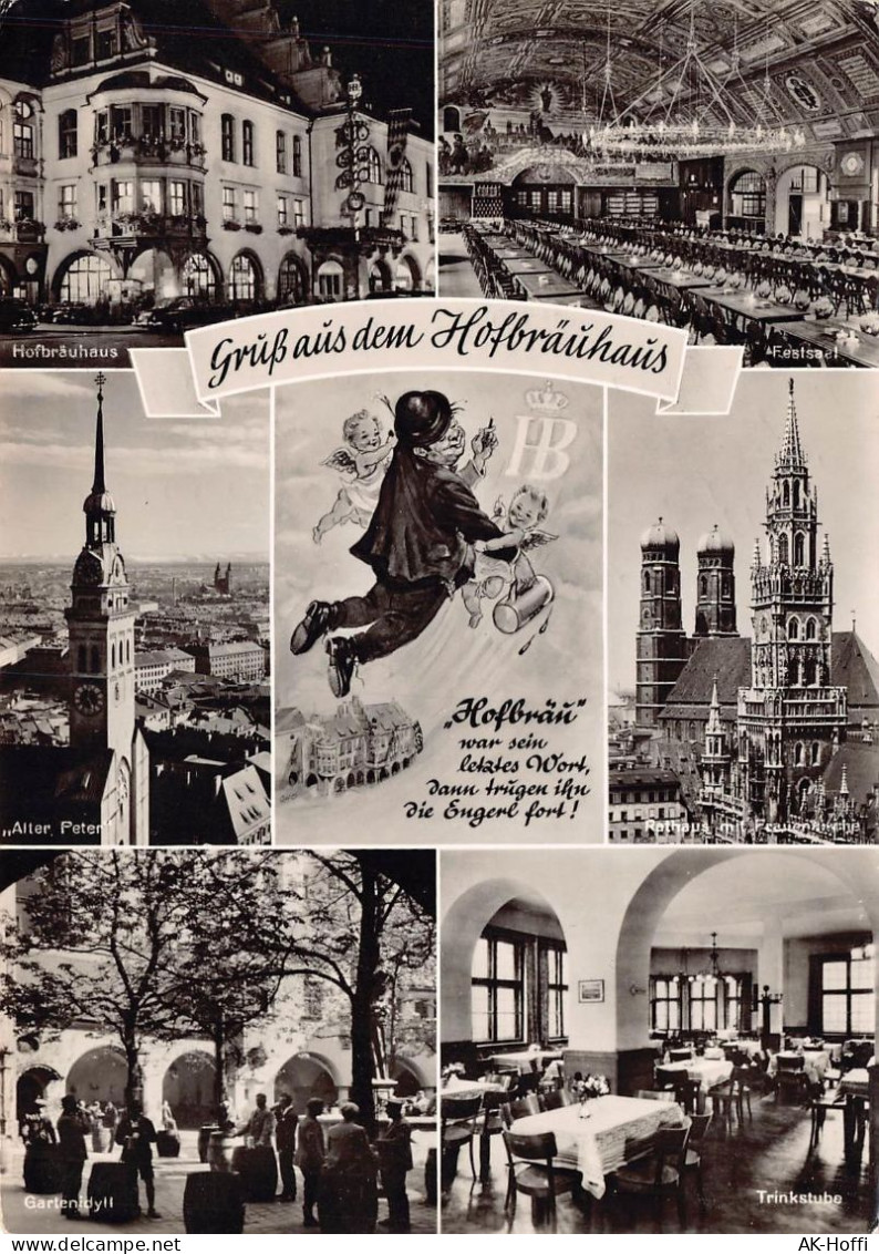 München - Gruß Aus Dem Hofbräuhaus Mehrbildkarte 1959 - München