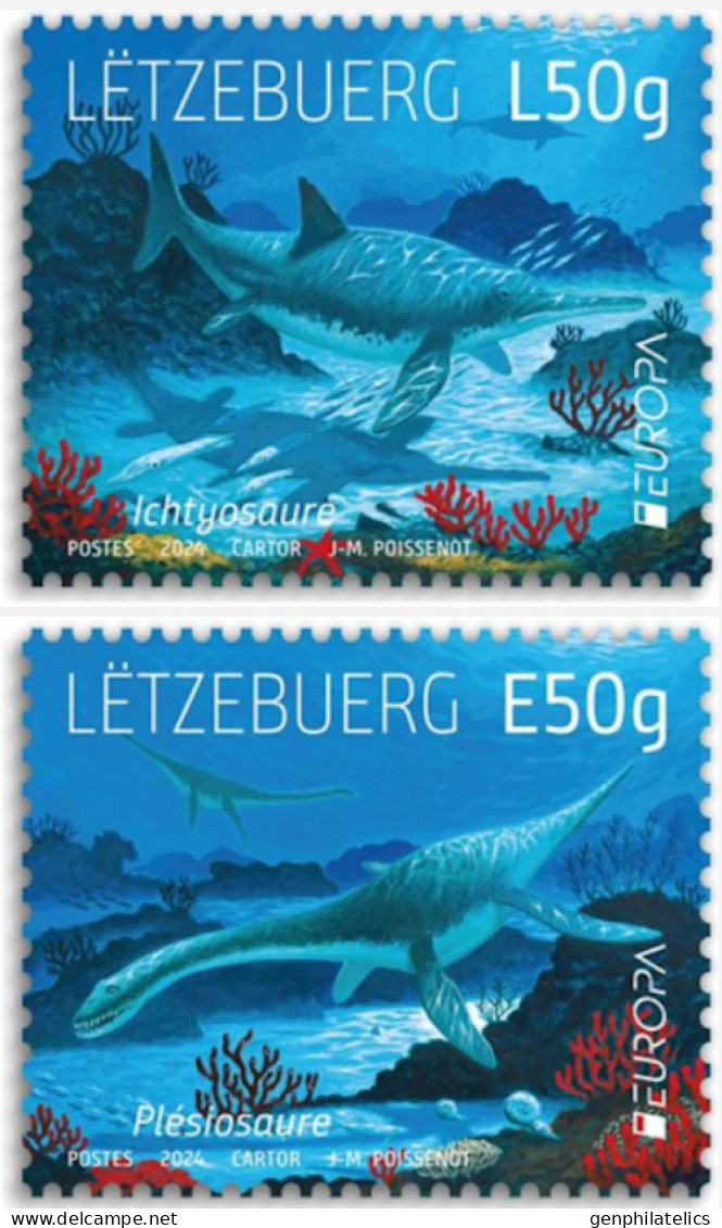 LUXEMBOURG 2024 Europa CEPT. Underwater Fauna & Flora (Preorder) - Fine Set MNH - Unused Stamps