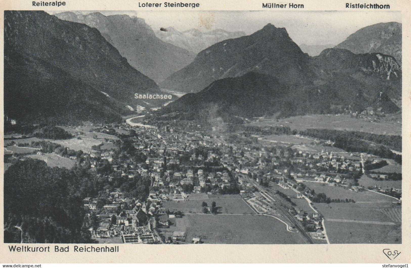 Bad Reichenhall  Gel. 1950 Luftaufnahme - Bad Reichenhall