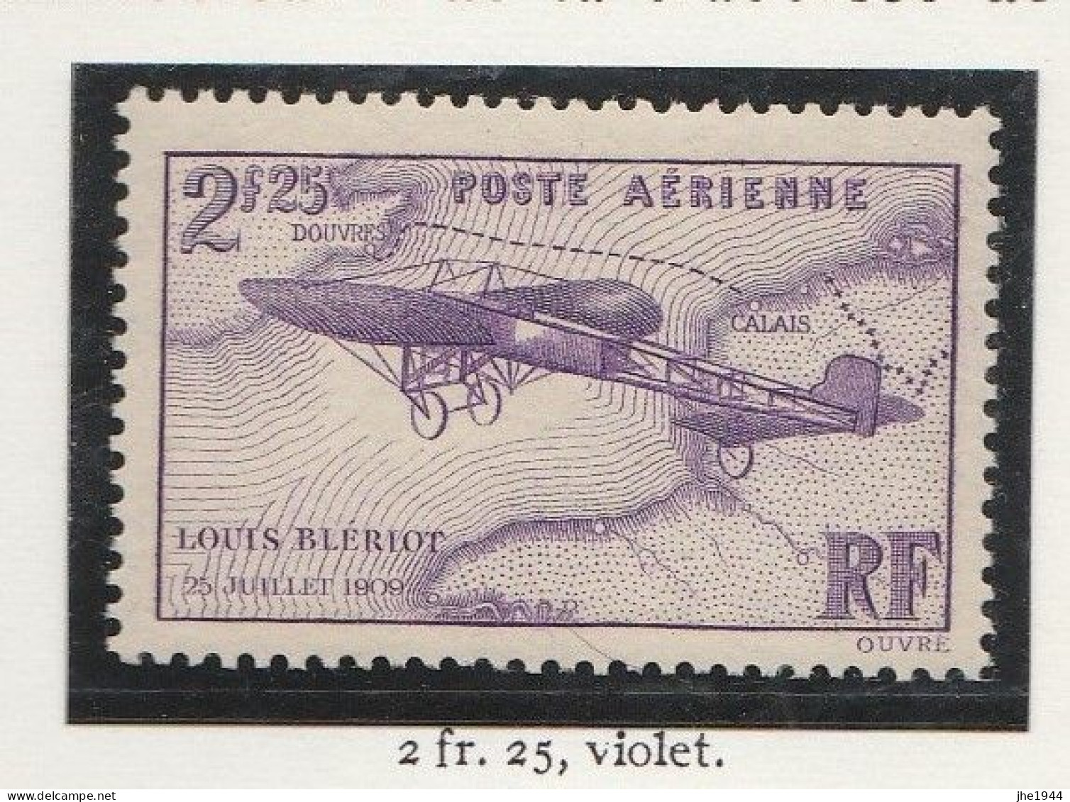 France Poste Aerienne N° 7 ** 25 éme Anniv. Traversée De La Manche - 1927-1959 Mint/hinged