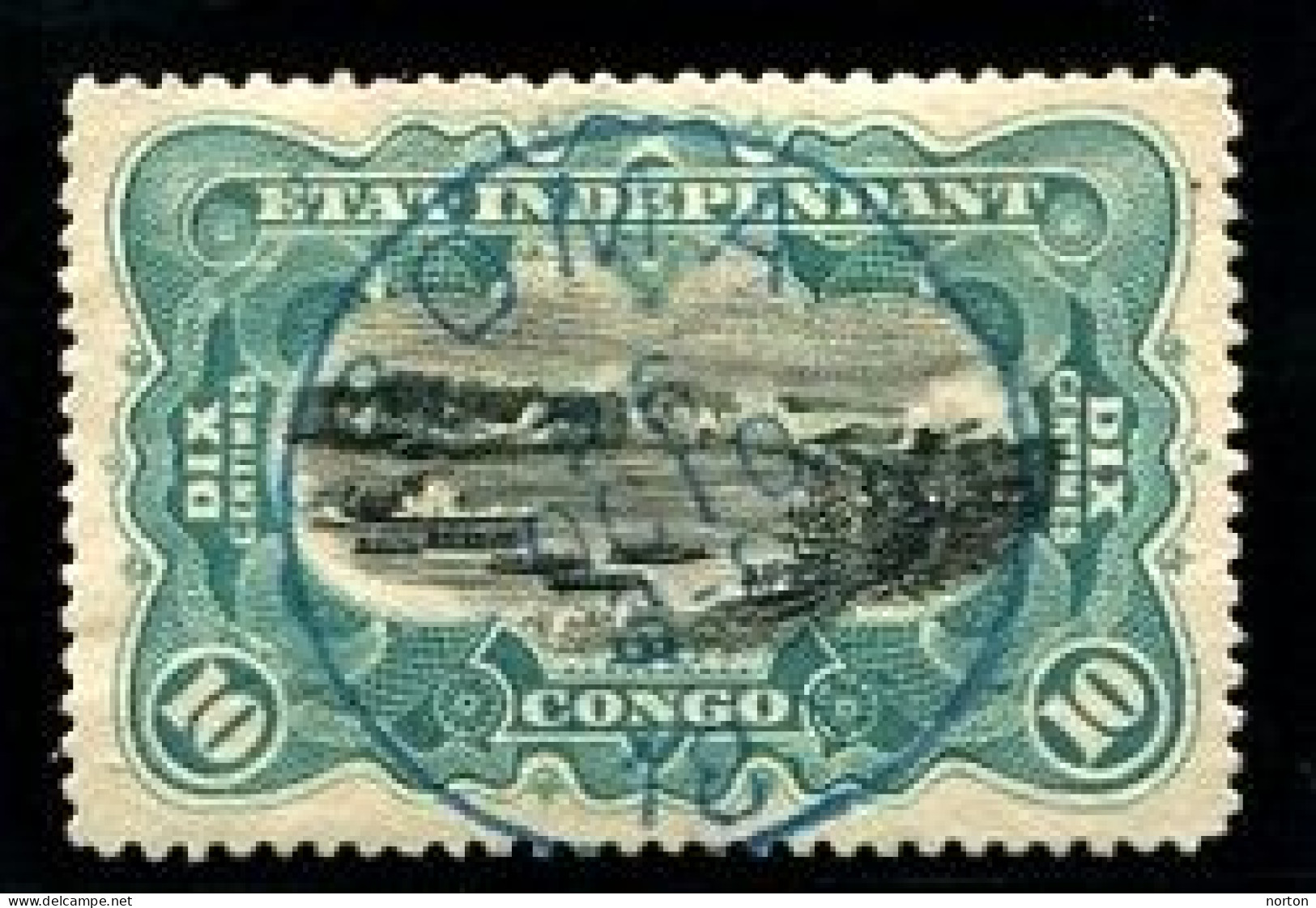 Congo Boma Oblit. Keach 1.2-DMT(S)Y (encre Bleue) Sur C.O.B. 18 Le 26/10/1895 - 1884-1894