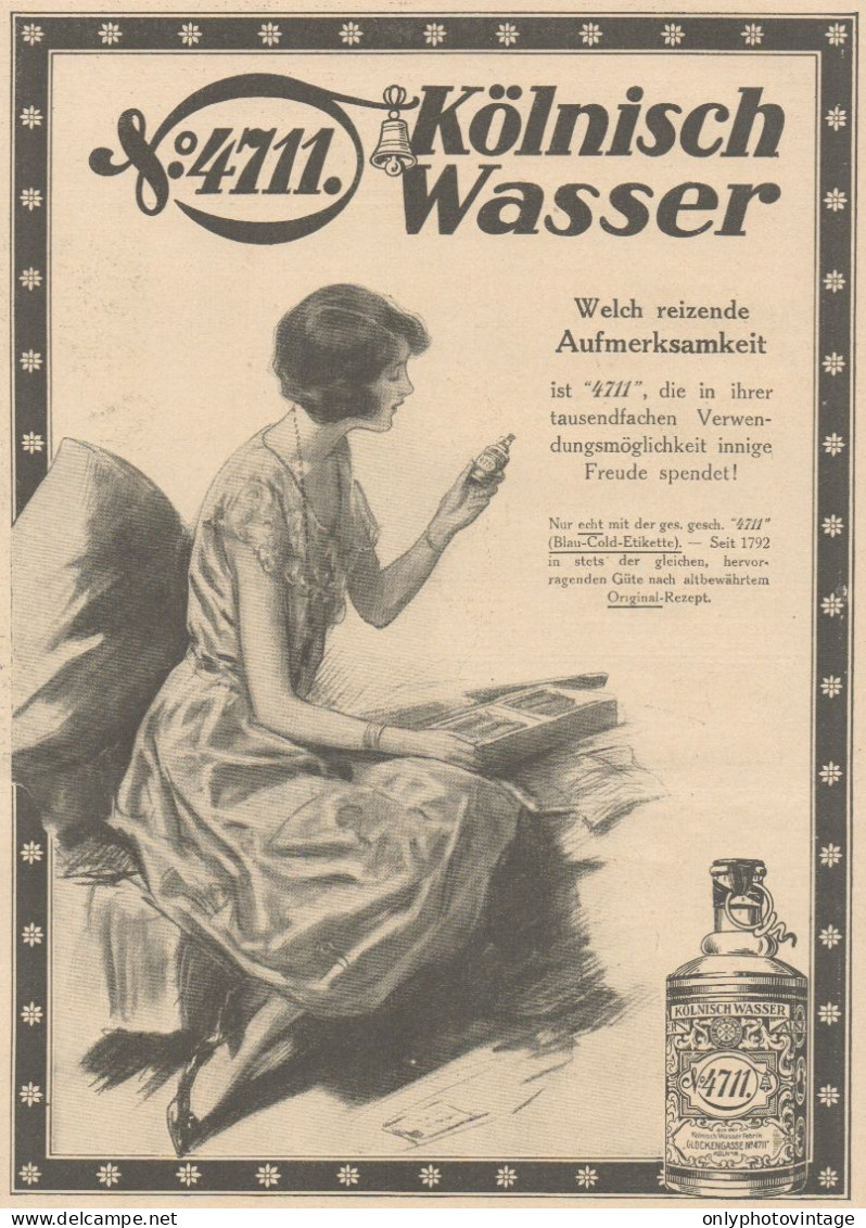 Kolnisch Wasser 4711 - Illustrazione - Pubblicità D'epoca - 1925 Old Ad - Advertising
