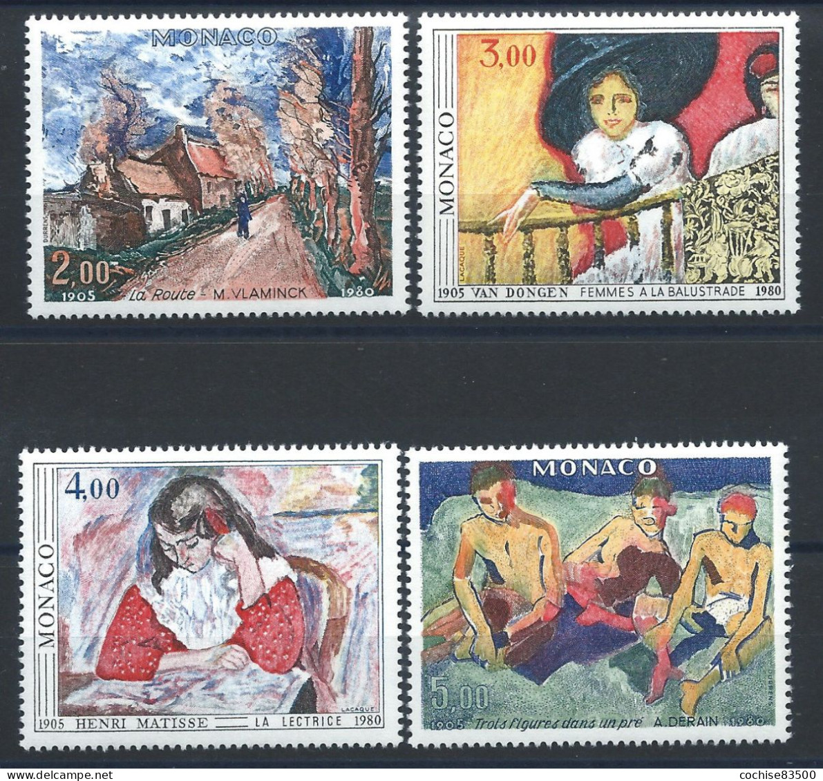 Monaco N°1241/44** (MNH) 1980 - Le Fauvisme "Tableaux" - Unused Stamps