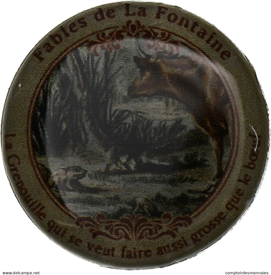 France, Jeton, Fables De La Fontaine, La Grenouille & Le Boeuf, Nickel, TTB - Andere & Zonder Classificatie