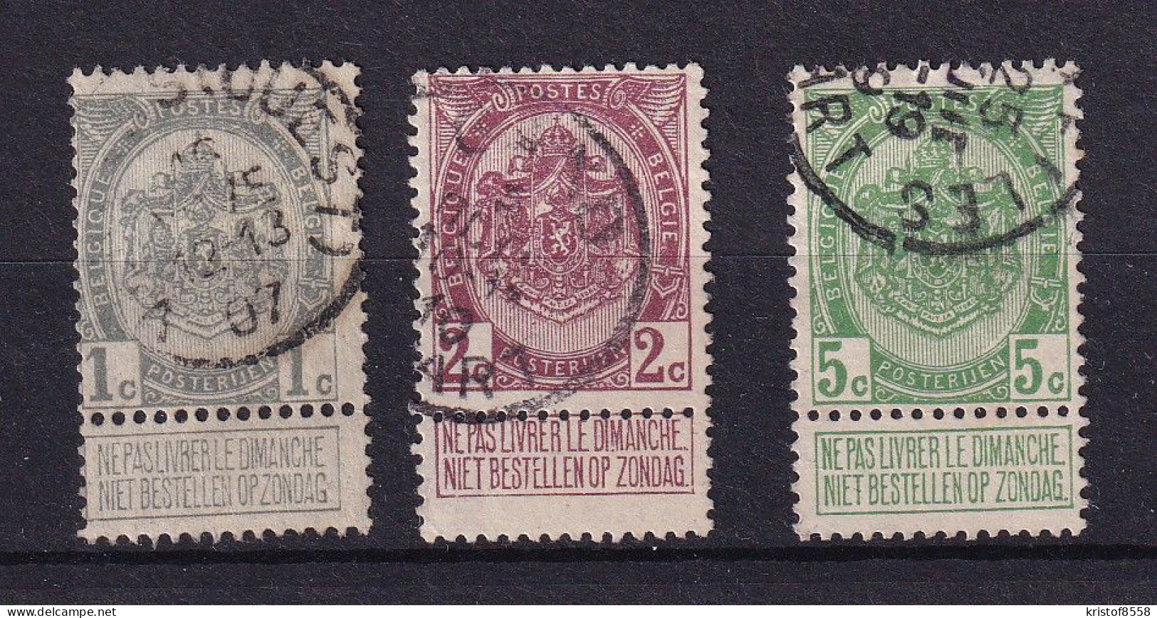 [2828]  Zegels 81 - 83 Gestempeld - 1893-1907 Wappen