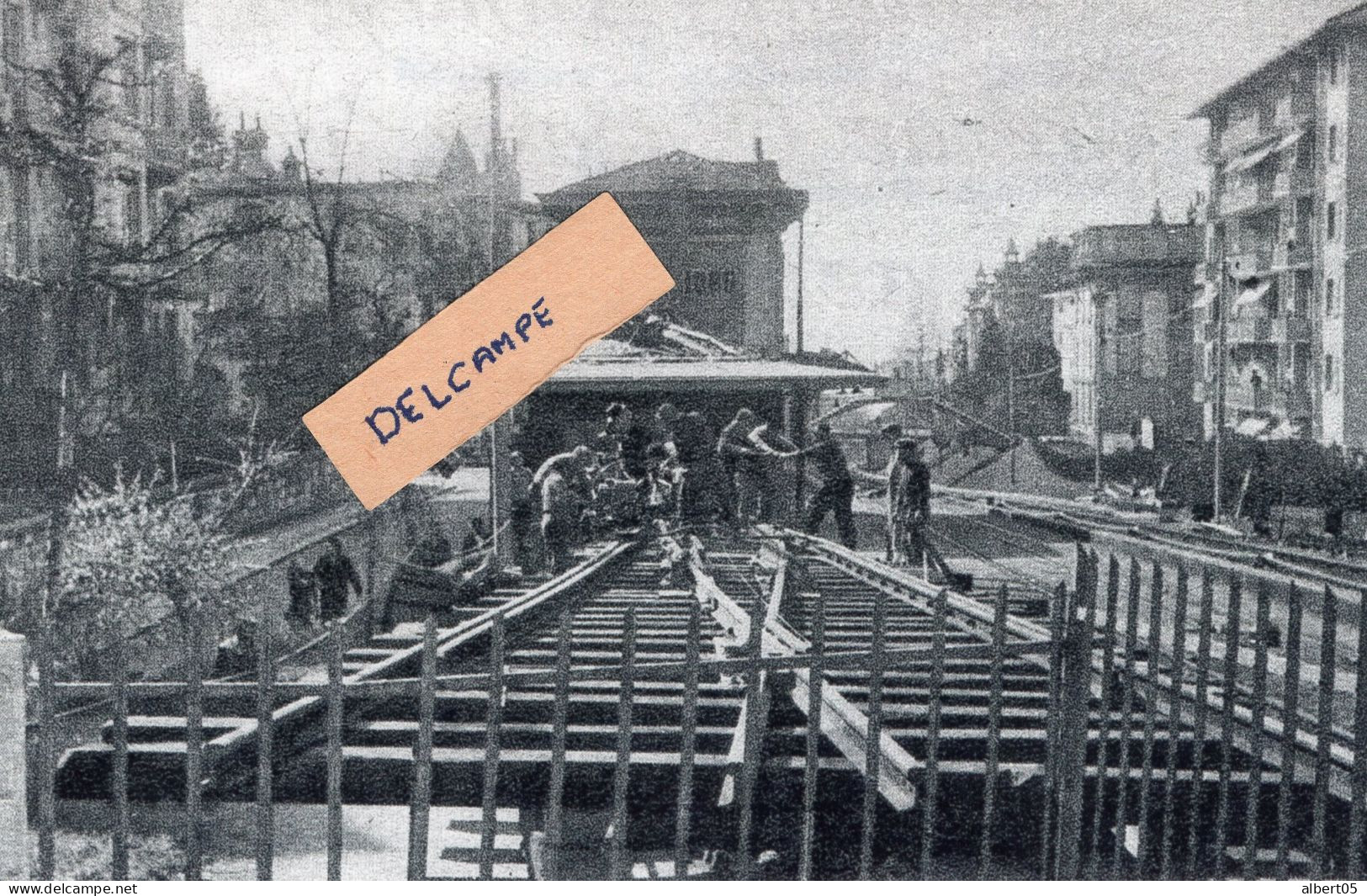 Les Tramways Lausannois - Montage D'une Aiguille à Crémaillère à MONTREUX En 1958 - Reproduction - Montreux