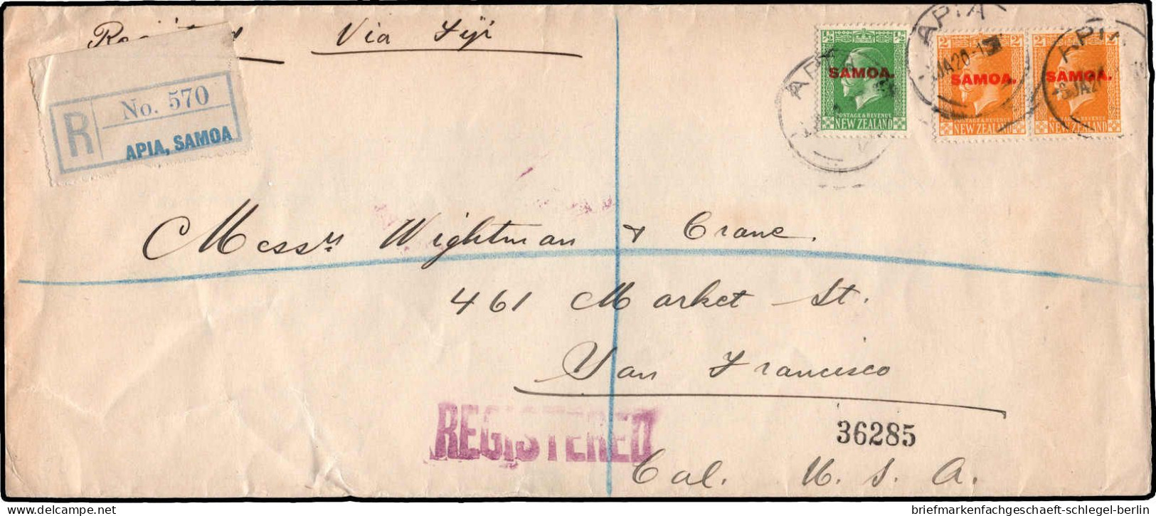 Samoa, 1919, 41, 44 (2), Brief - Samoa (Staat)