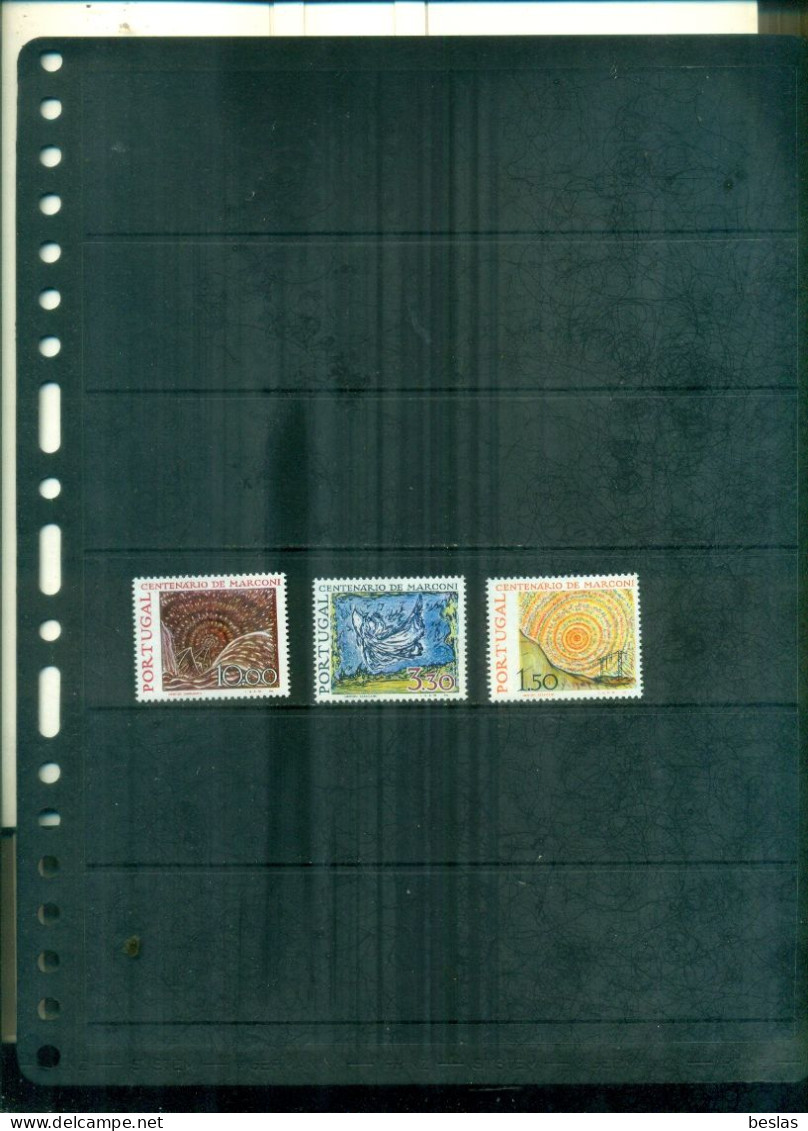 PORTUGAL 100 G.MARCONI 3 VAL NEUFS A PARTIR DE 0.60  EUROS - Unused Stamps
