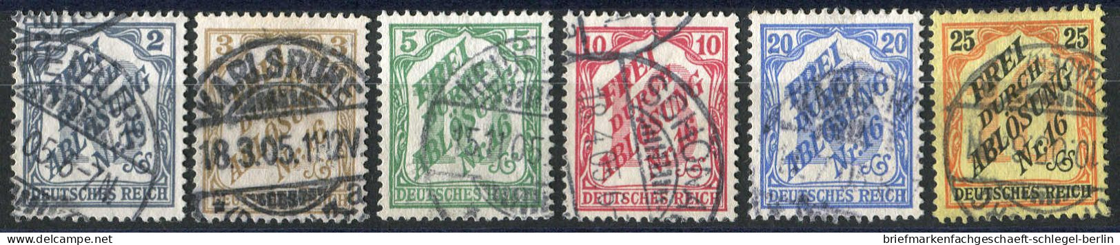 Deutsches Reich, 1905, D 9-14, Gestempelt - Service