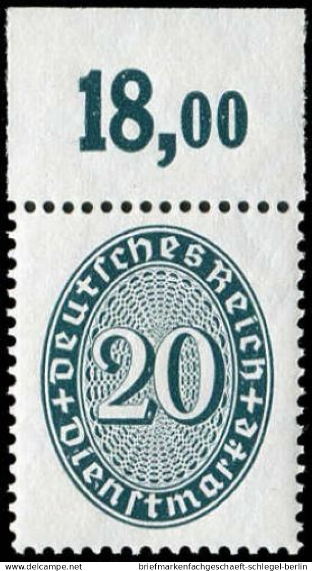 Deutsches Reich, 1927, D 119 X P OR, Postfrisch - Dienstzegels
