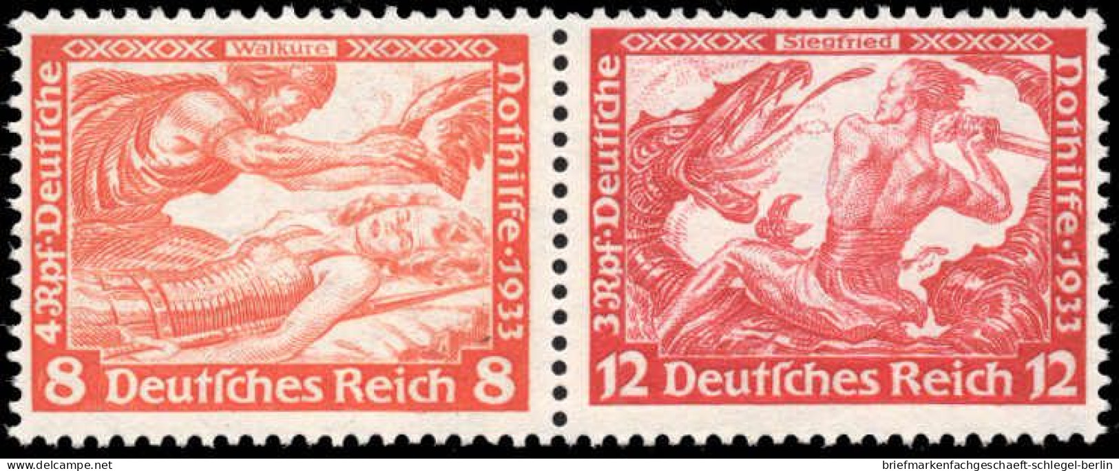 Deutsches Reich, 1933, W 57, Postfrisch - Se-Tenant