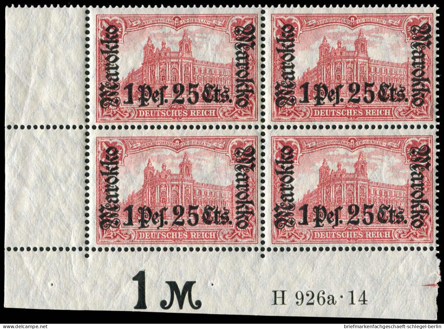 Deutsche Auslandspost Marokko, 1911, 55 I A HAN A, Postfrisch - Deutsche Post In Der Türkei