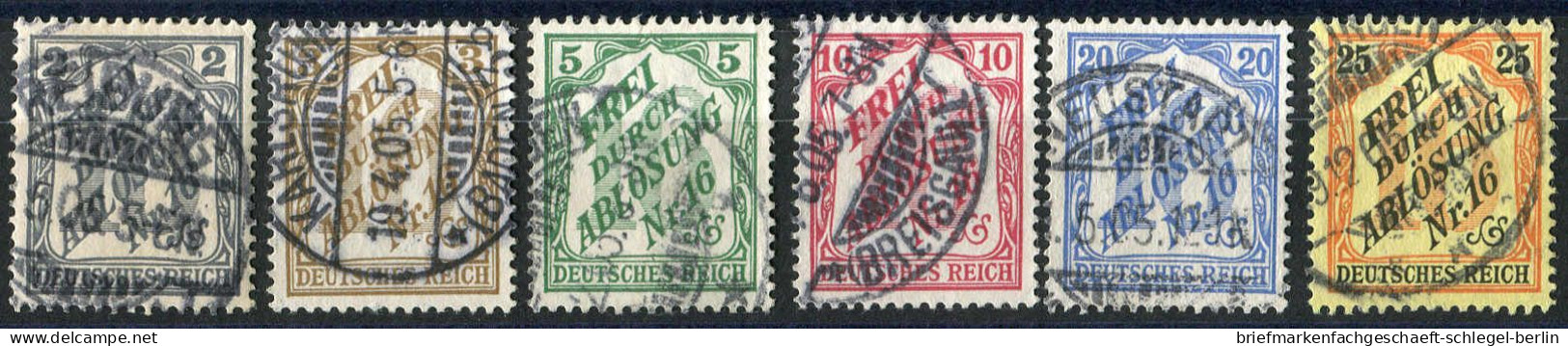 Deutsches Reich, 1905, D 9-14, Gestempelt - Officials