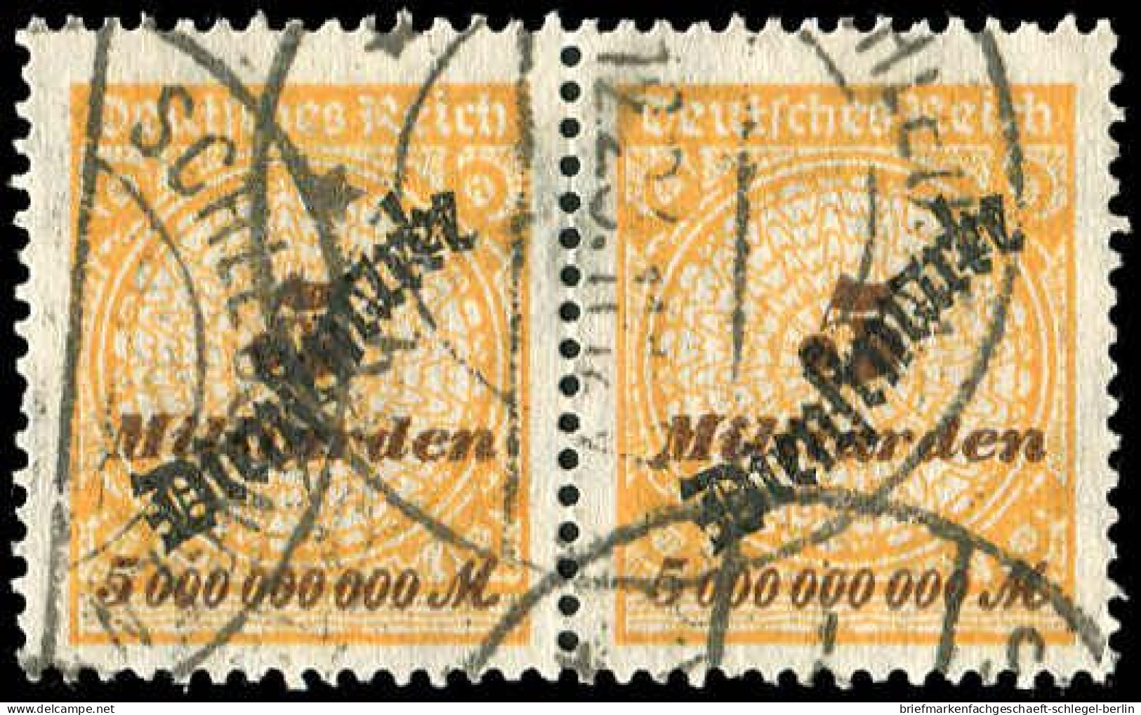 Deutsches Reich, 1923, 85, Gestempelt, Paar - Dienstmarken