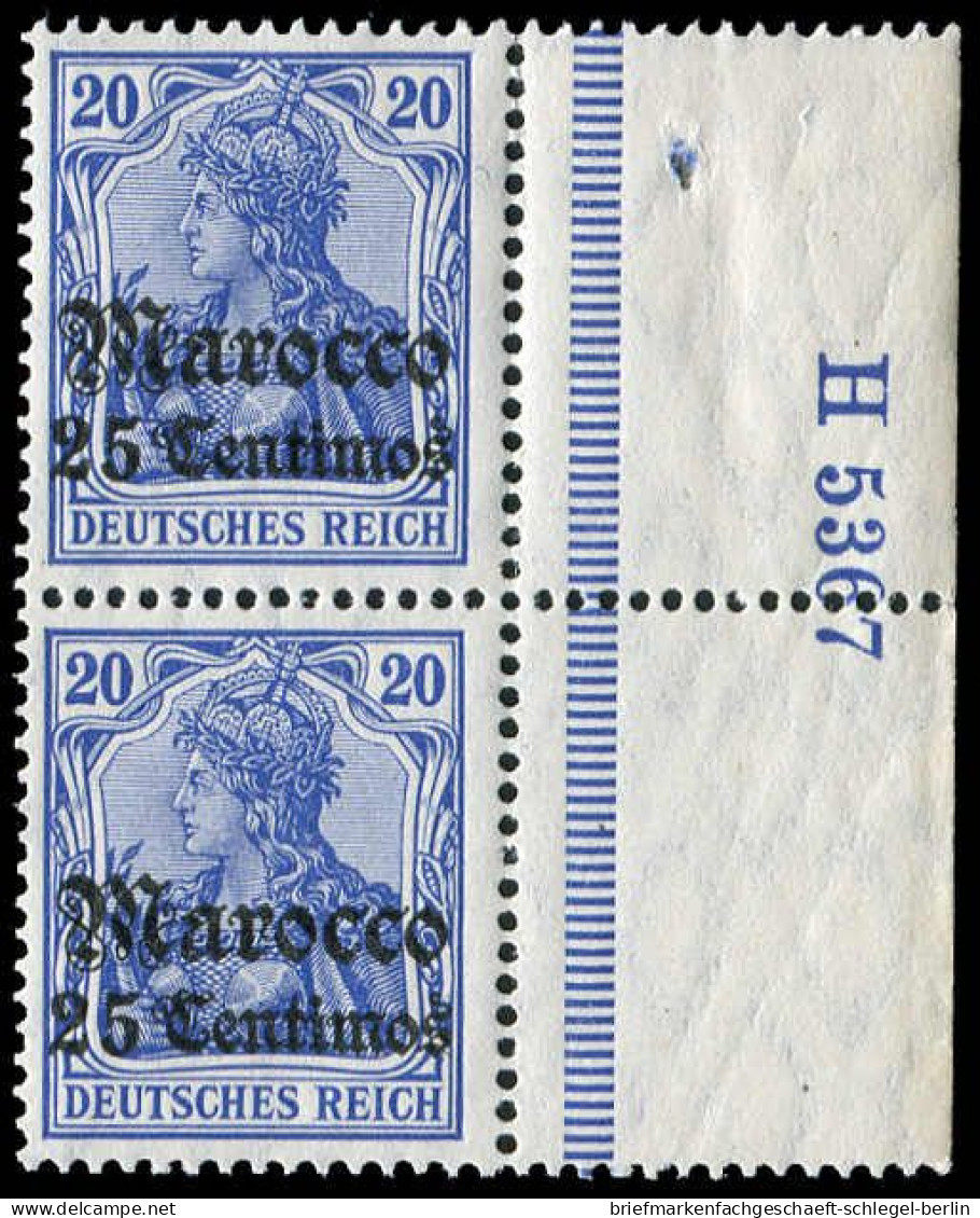 Deutsche Auslandspost Marokko, 1906, 37 A HAN U, Postfrisch, ... - Deutsche Post In Der Türkei