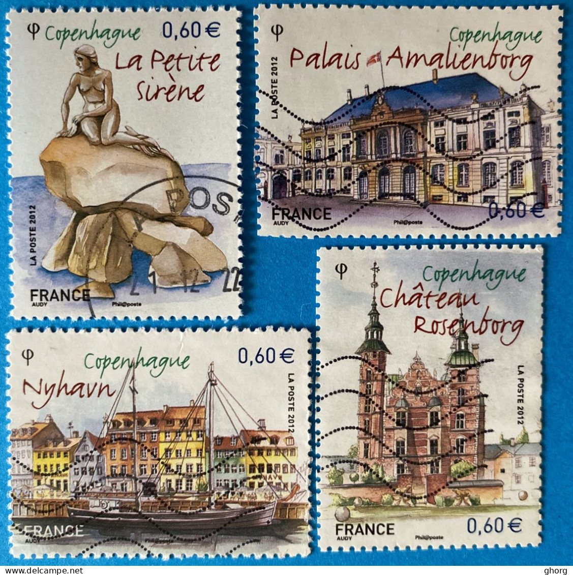 France 2012 : Capitales Européennes, Copenhague N°4637 à 4640 Oblitéré - Used Stamps