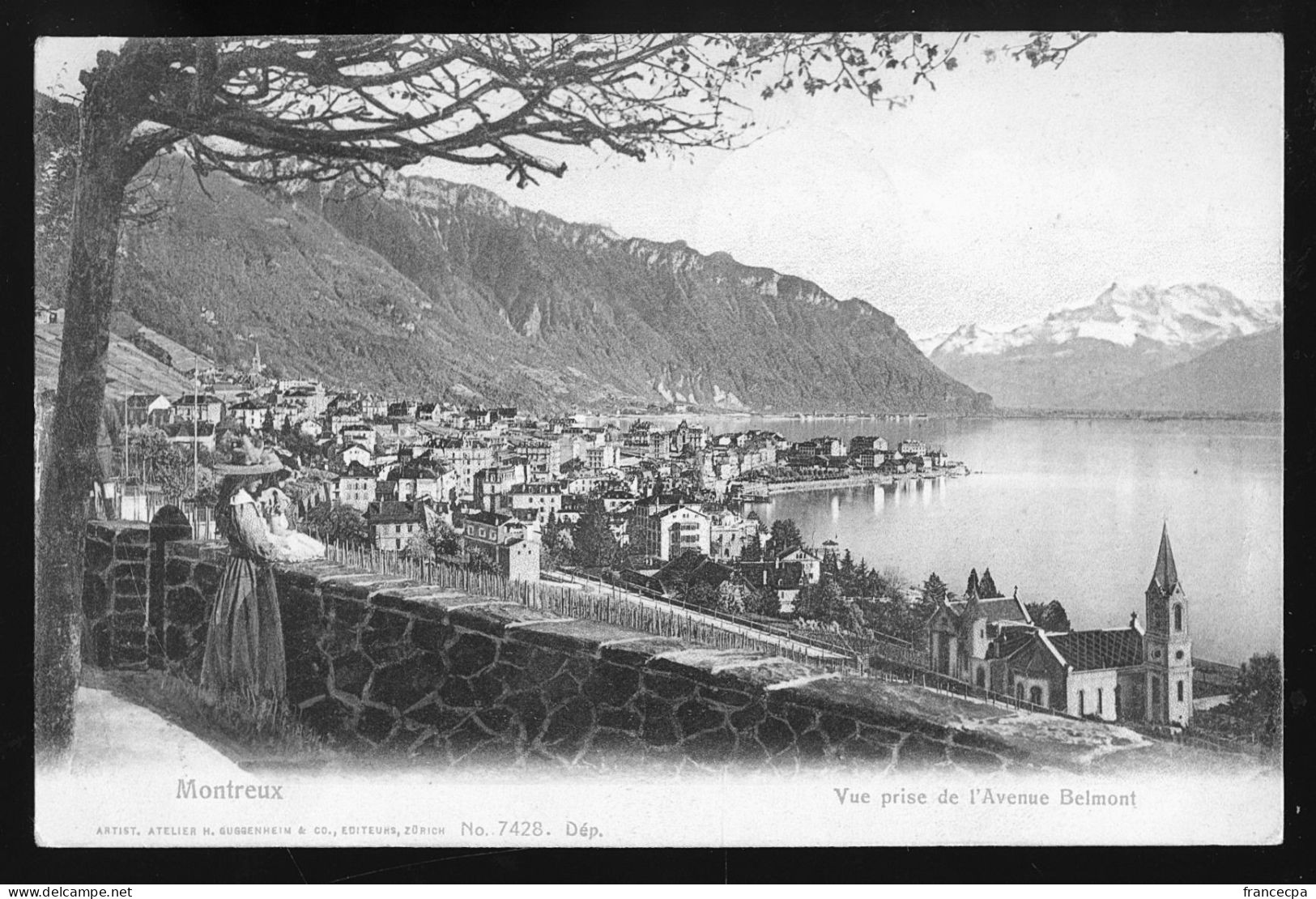 14784 - SUISSE - MONTREUX - Vue Prise De L'Avenue Belmont  - DOS NON DIVISE - Montreux