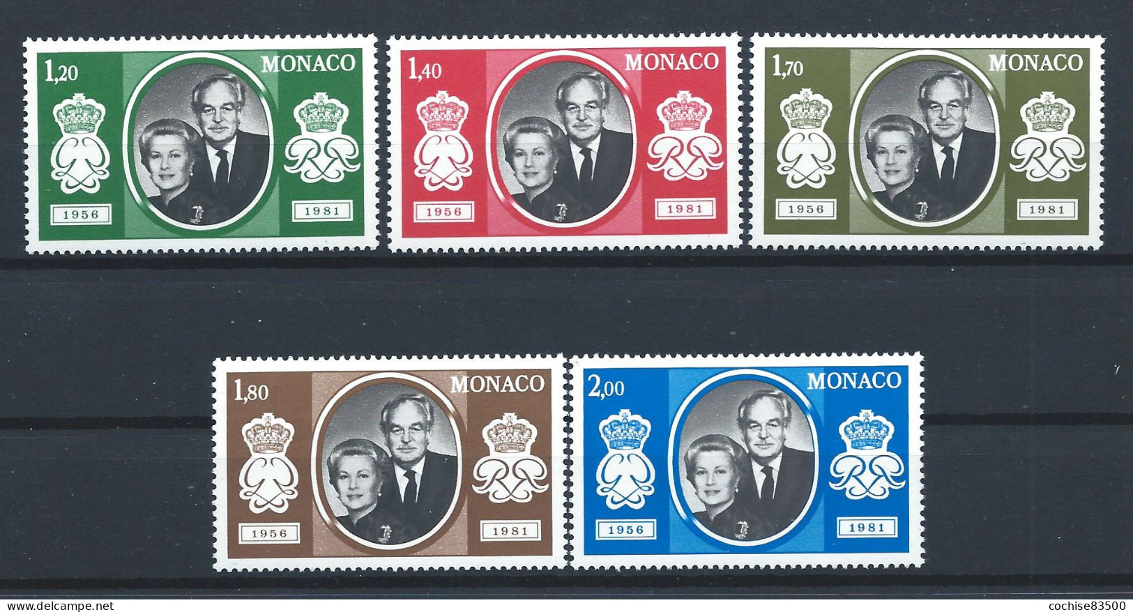 Monaco N°1265/69** (MNH) 1981 - Couple Princier - Nuovi