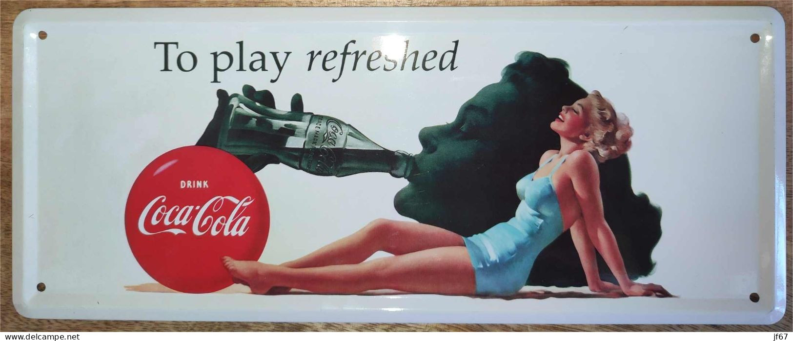 Plaque Publicitaire Métal Coca-Cola - Blechschilder (ab 1960)