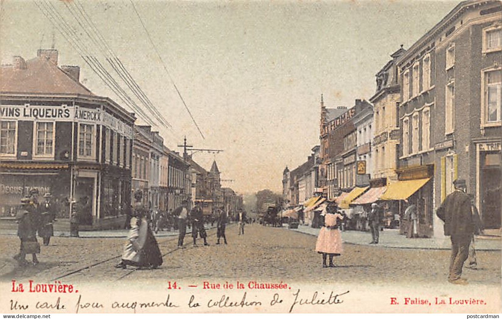 Belgique - LA LOUVIÈRE (Hainaut) Rue De La Chaussée - Vins & Liqueurs A. Mercxx - La Louvière