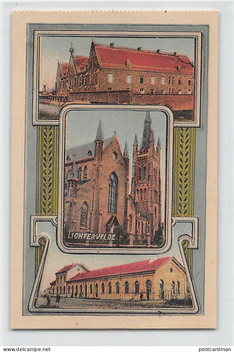 België - LICHTERVELDE (W. Vl.) De Kerk - Kostschool - Het Station - Lichtervelde