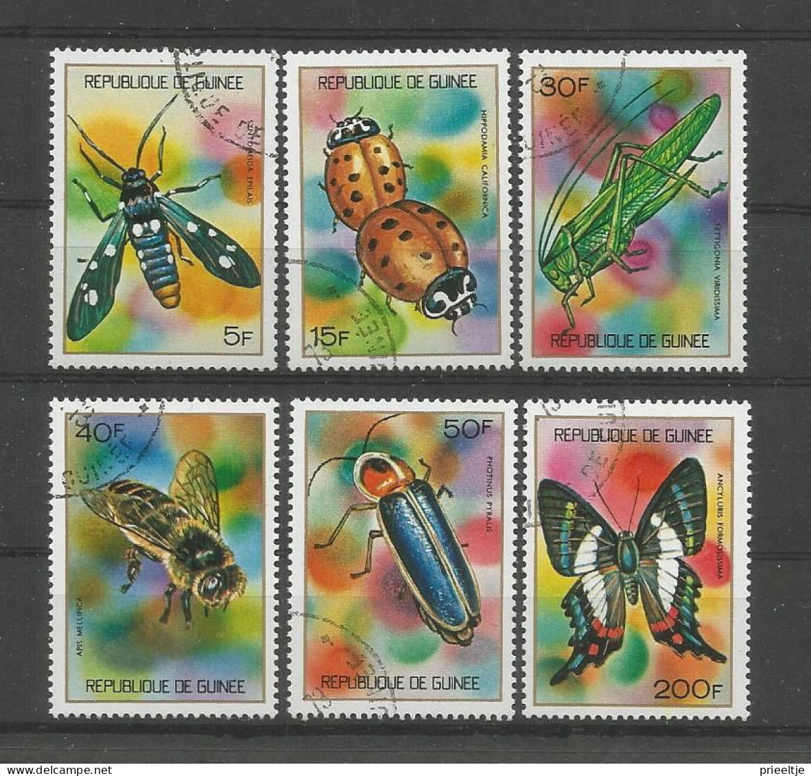 Guinée Rep. 1973 Insects  Y.T. 494/499 (0) - Guinée (1958-...)