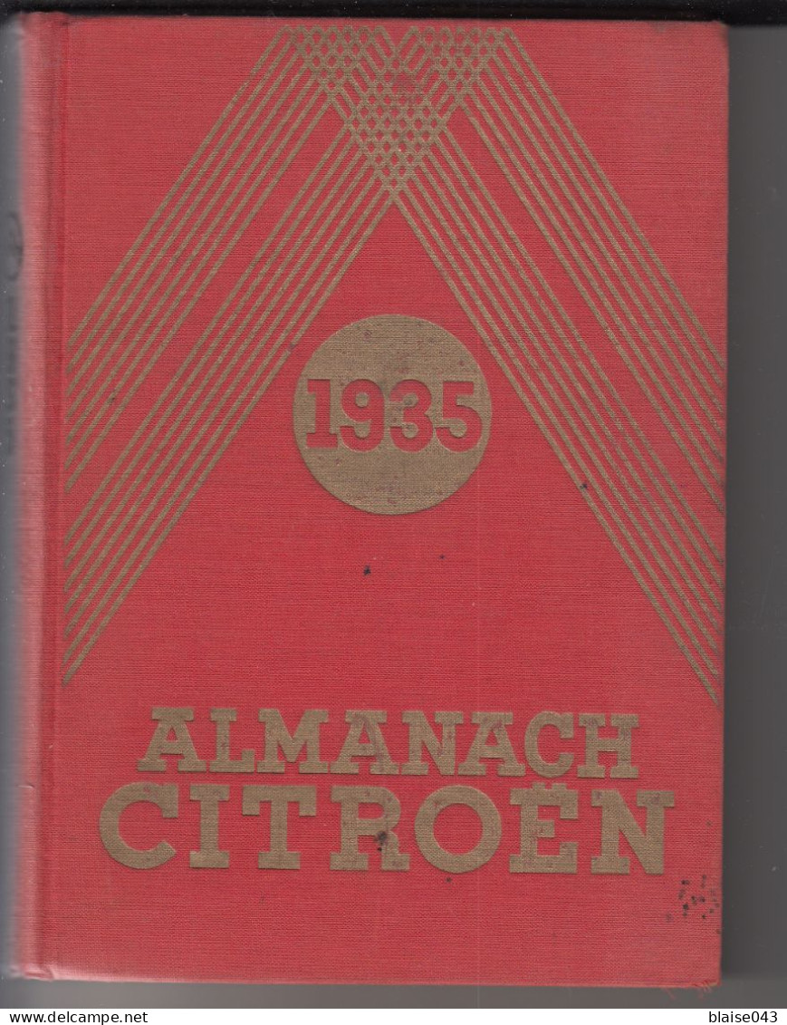 ALMANACH CITROEN 1935 - Altri & Non Classificati