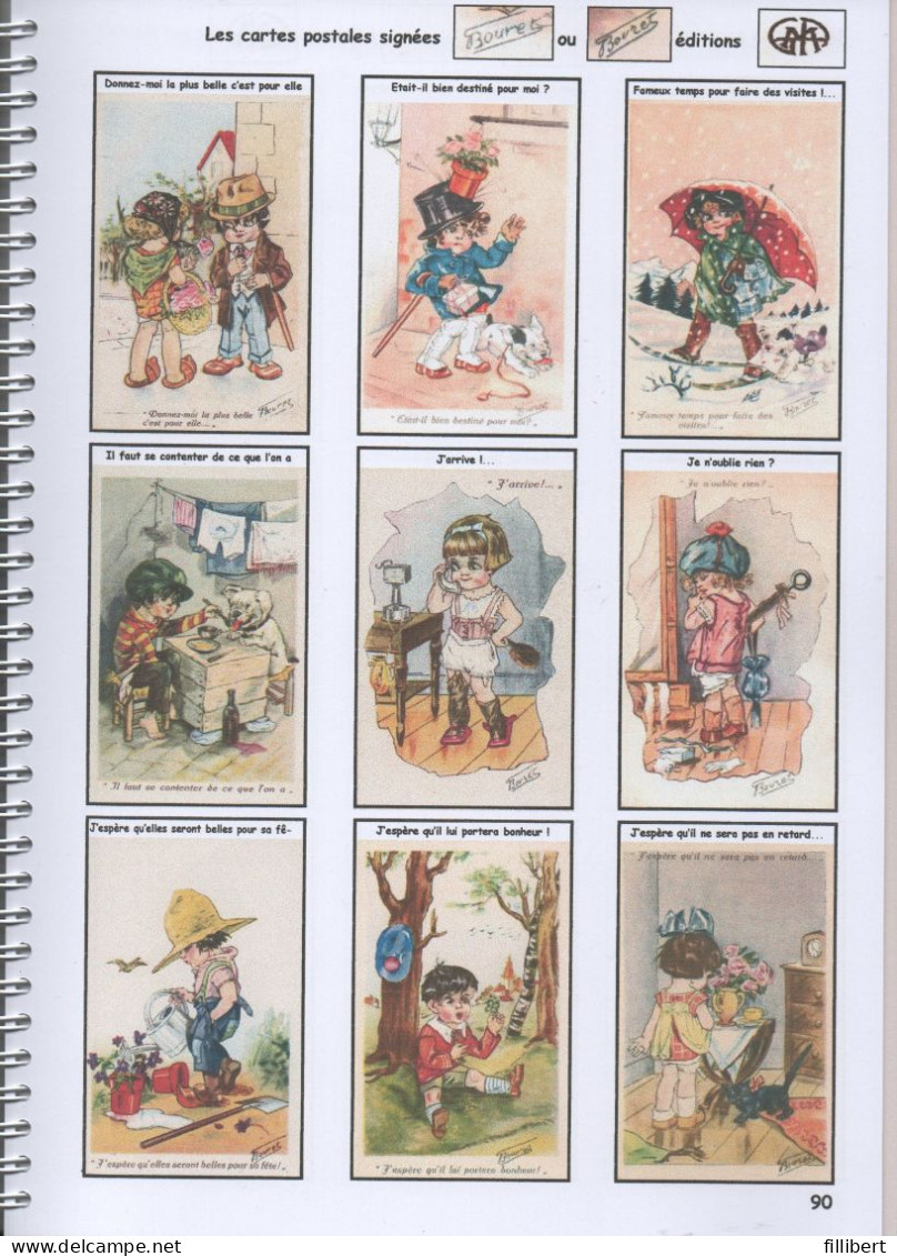 GERMAINE BOURET - CATALOGUE DES CARTES POSTALES VENDU PAR SA CREATRICE - Bouret, Germaine