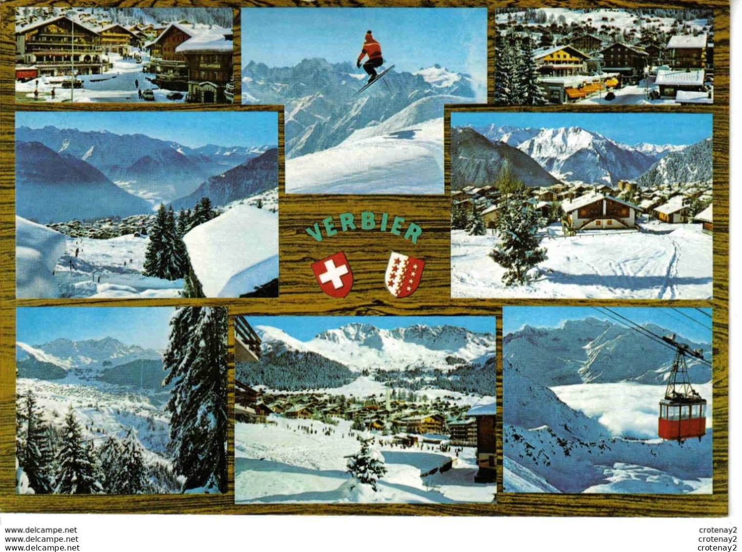 Valais Hiver à VERBIER Multivues N°40538 VOIR TIMBRE Vélo Cycliste édition Darbellay Martigny - Martigny