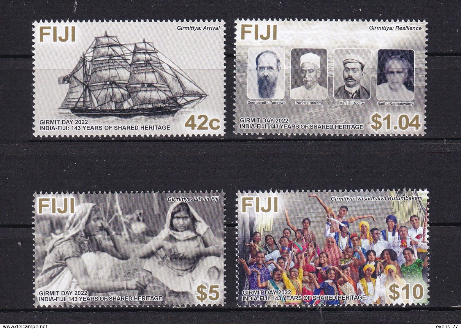 FIJI-2022-FIJI AND INDIAN HERITAGE-MNH. - Fiji (1970-...)