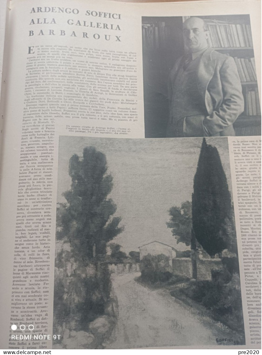 ILLUSTRAZIONE ITALIANA 1938 ENRICO FERMI PREMIO NOBEL PER LA FISICA ARDENGO SOFFICI - Altri & Non Classificati