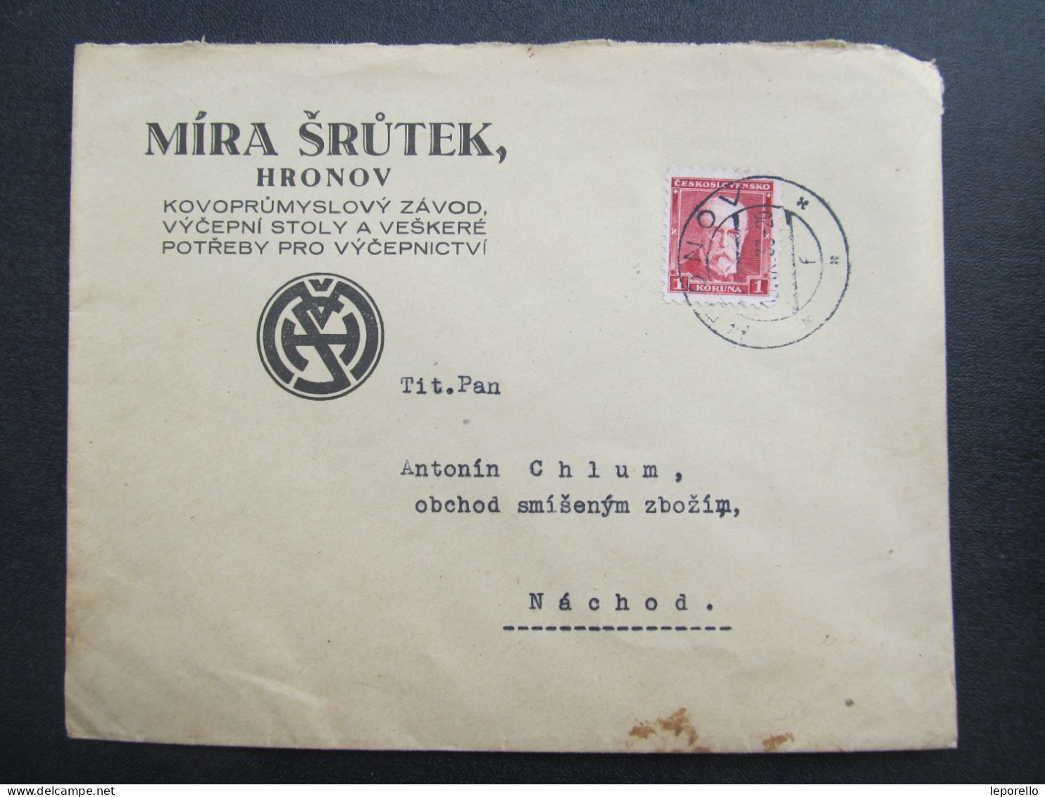 BRIEF Hronov - Náchod M. Šrůtek Pivo Výčepní Stoly Bier Beer  /// P6274 - Lettres & Documents