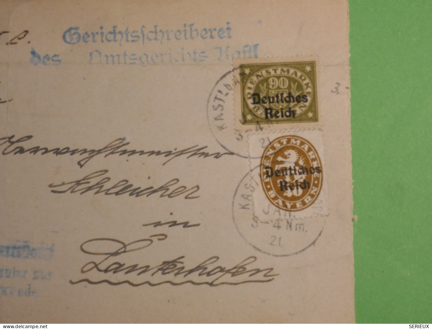 DN 21 ALLEMAGNE  LETTRE DEVANT  +AFF.   INTERESSANT+ ++++ - Briefe U. Dokumente