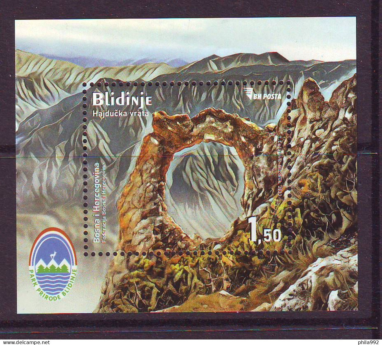 Bosnia: BiH 2023 Blidinje- Hajdučka Vrata Block MNH - Bosnia And Herzegovina