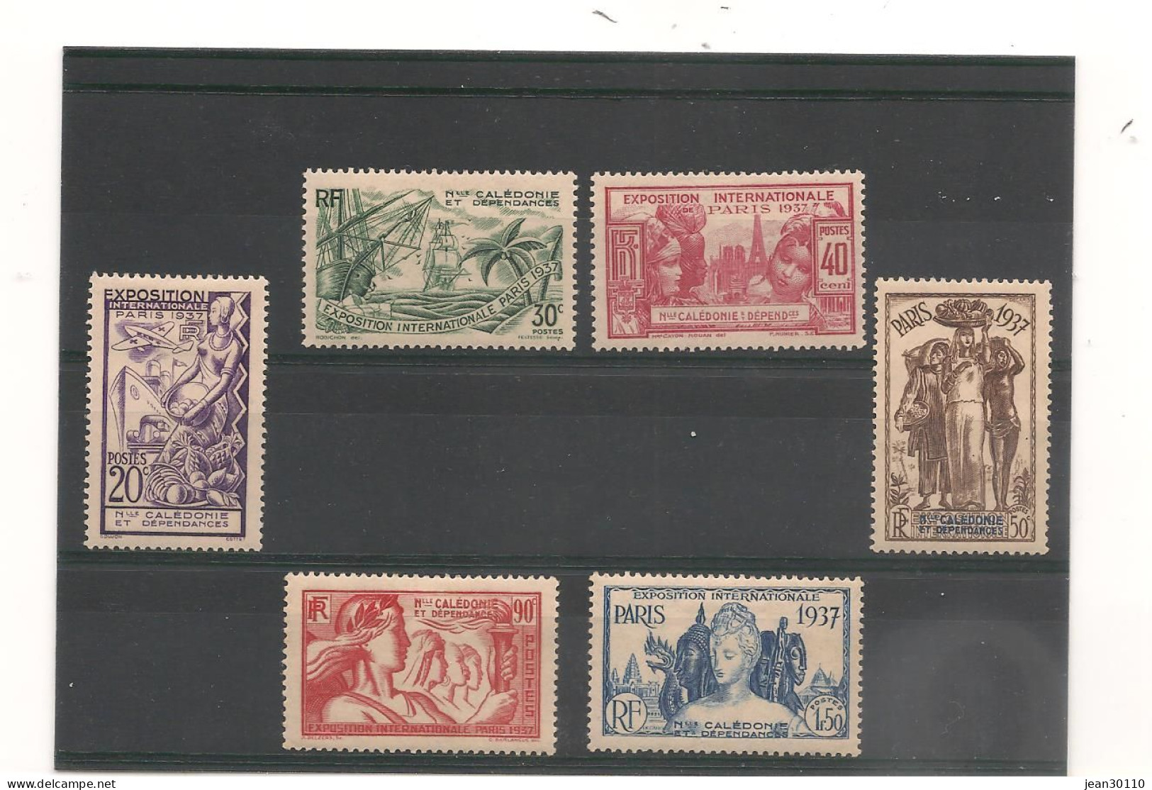 NOUVELLE CALÉDONIE 1937 N° 166/171*  Cote : 26,00 € - Unused Stamps