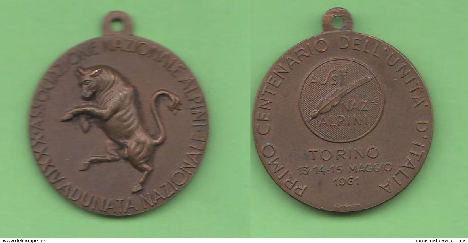 Torino Medaglia Adunata Nazionale Alpini 1961 ANA Marcata Johnson - Italië