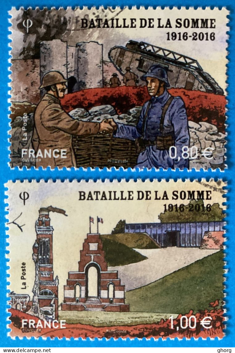 France 2016 : Centenaire De La Bataille De La Somme N° 5075 à 5076 Oblitéré - Gebraucht