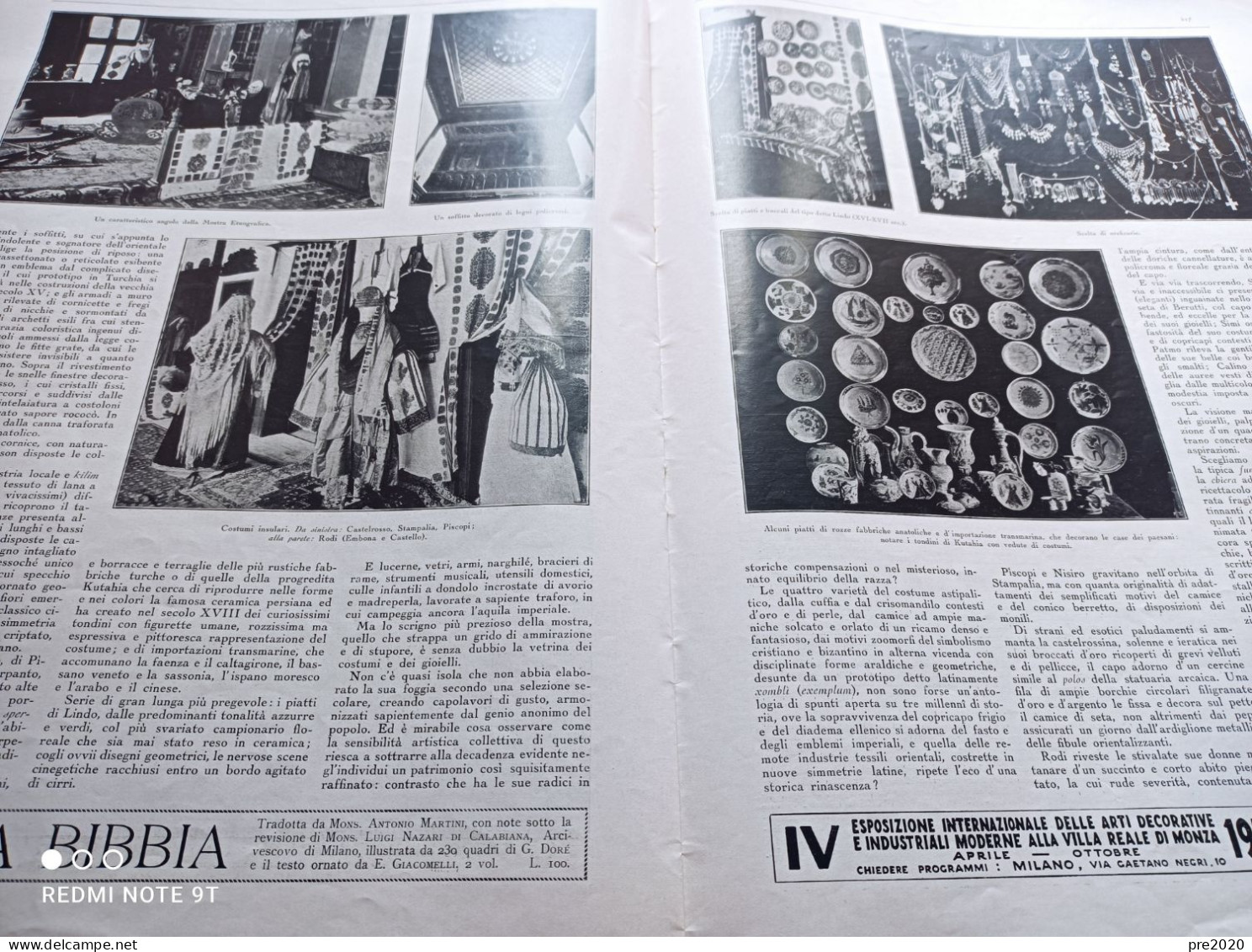 ILLUSTRAZIONE ITALIANA 1929 MUSEO ARCHEOLOGICO DI RODI ERBA - Sonstige & Ohne Zuordnung