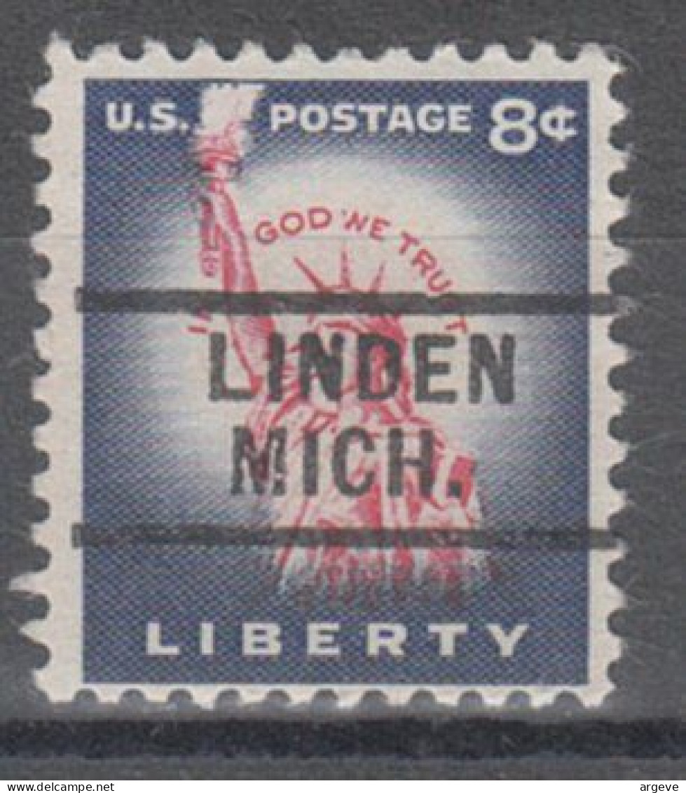 USA Precancel Vorausentwertungen Preo Locals Michigan, Linden 729 - Préoblitérés