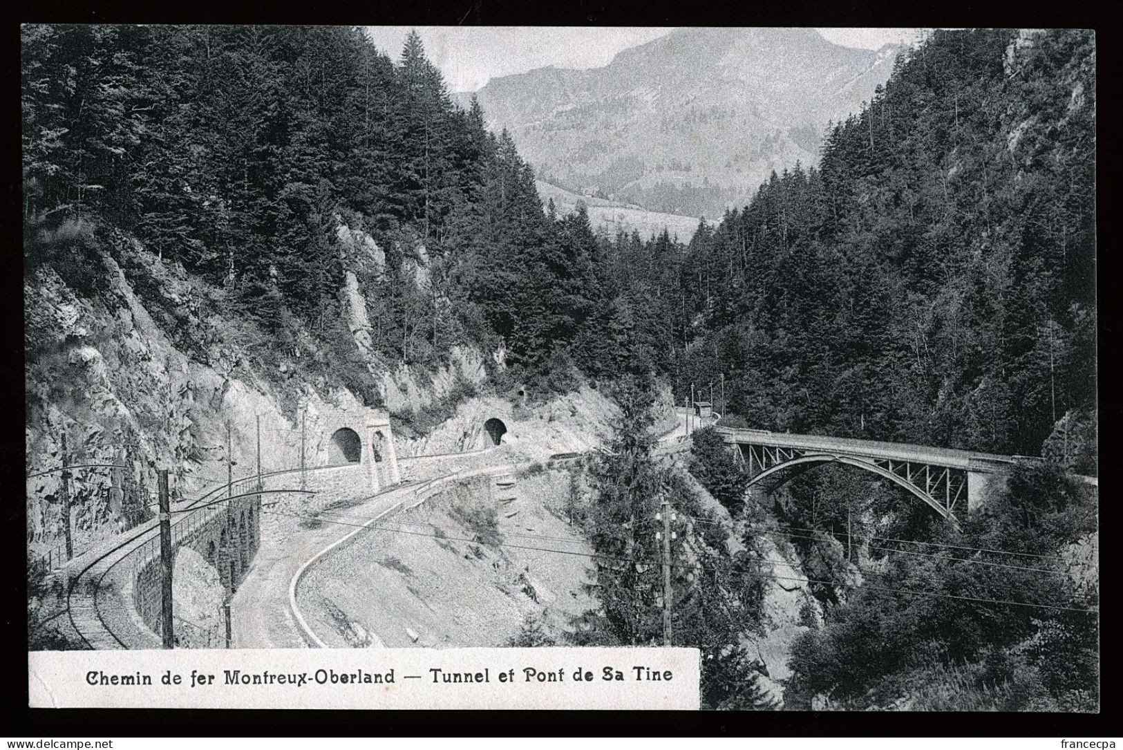 14803 - SUISSE - Chemin De Fer MONTREUX-OBERLAND - Tunnel Et Pont De Sa Tine - - Montreux